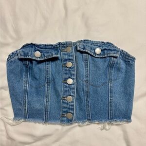 Denim crop top